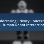 Addressing Privacy Concerns in Human-Robot Interactions
