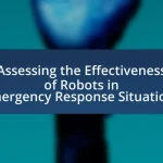 Assessing the Effectiveness of Robots in Emergency Response Situations