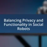 Balancing Privacy and Functionality in Social Robots