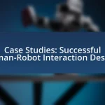 Case Studies: Successful Human-Robot Interaction Designs
