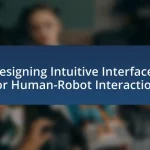 Designing Intuitive Interfaces for Human-Robot Interaction