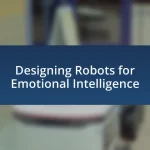 Designing Robots for Emotional Intelligence