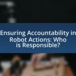 Ensuring Accountability in Robot Actions: Who is Responsible?