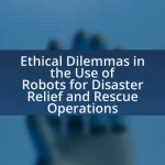 Ethical Dilemmas in the Use of Robots for Disaster Relief and Rescue Operations