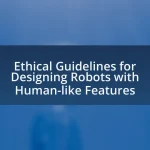 Ethical Guidelines for Designing Robots with Human-like Features