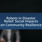 Robots in Disaster Relief: Social Impacts on Community Resilience