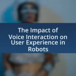 The Impact of Voice Interaction on User Experience in Robots