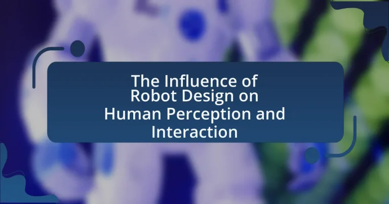 The Influence of Robot Design on Human Perception and Interaction