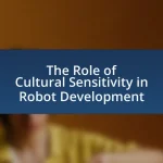 The Role of Cultural Sensitivity in Robot Development