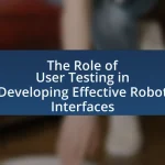 The Role of User Testing in Developing Effective Robot Interfaces