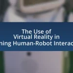 The Use of Virtual Reality in Training Human-Robot Interaction