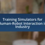 Training Simulators for Human-Robot Interaction in Industry