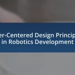 User-Centered Design Principles in Robotics Development