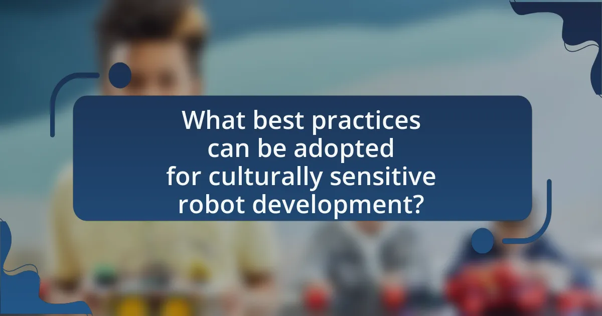 What best practices can be adopted for culturally sensitive robot development?